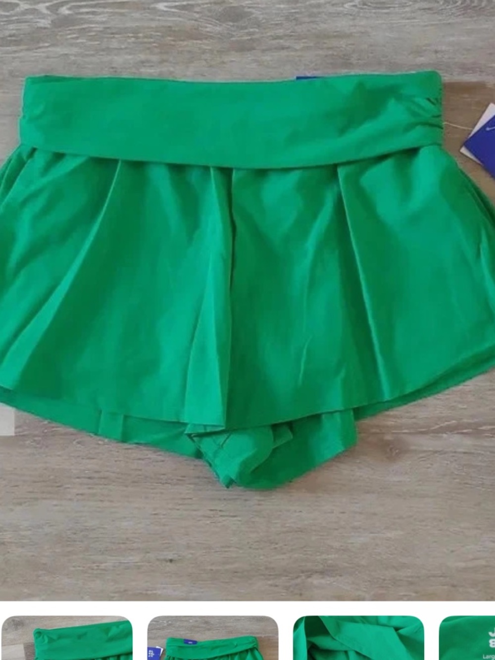 JoyLab Bright Green Fold-Over Athletic Shorts